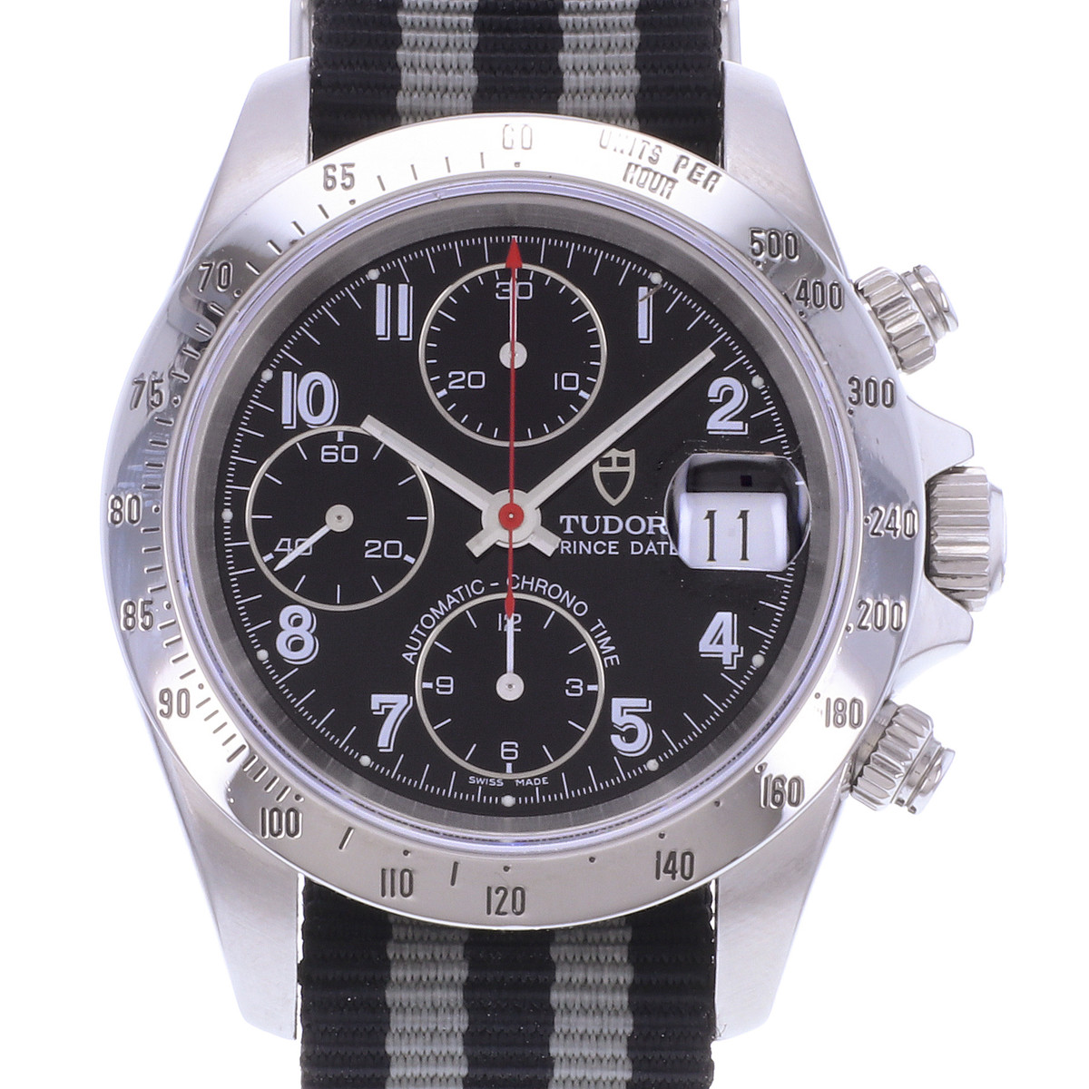 Montre d'occasion TUDOR Prince Date homme automatique bracelet nato - vue D1