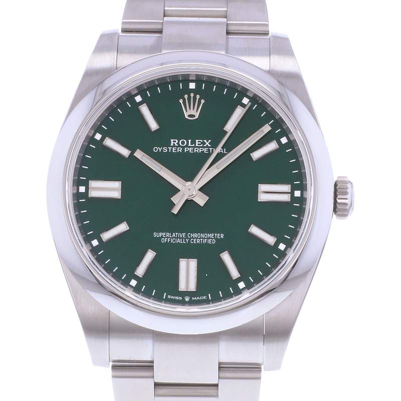 Montre d'occasion ROLEX Oyster Perpetual 41 mm homme mouvement automatique certifié (cosc) bracelet acier - vue D1
