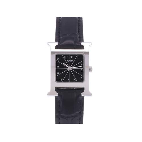 Montre d'occasion HERMES Heure H femme quartz bracelet cuir