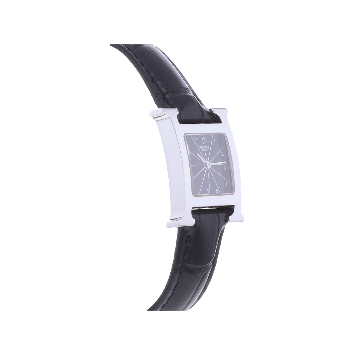 Montre d'occasion HERMES Heure H femme quartz bracelet cuir - vue 2