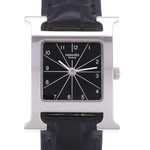 Montre d'occasion HERMES Heure H femme quartz bracelet cuir - vue D1