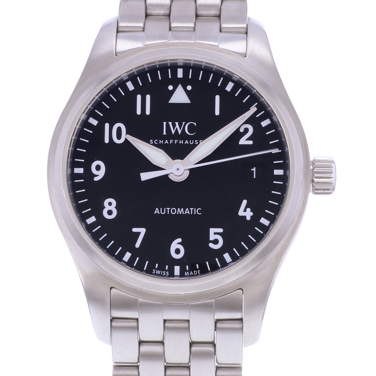 Montre d'occasion IWC Pilot homme automatique bracelet acier - vue D1