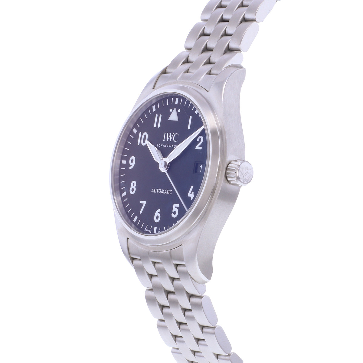 Montre d'occasion IWC Pilot homme automatique bracelet acier - vue D2