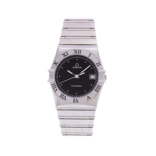 Tweedehands OMEGA Constellation dameshorloge met quartz uurwerk en stalen armband