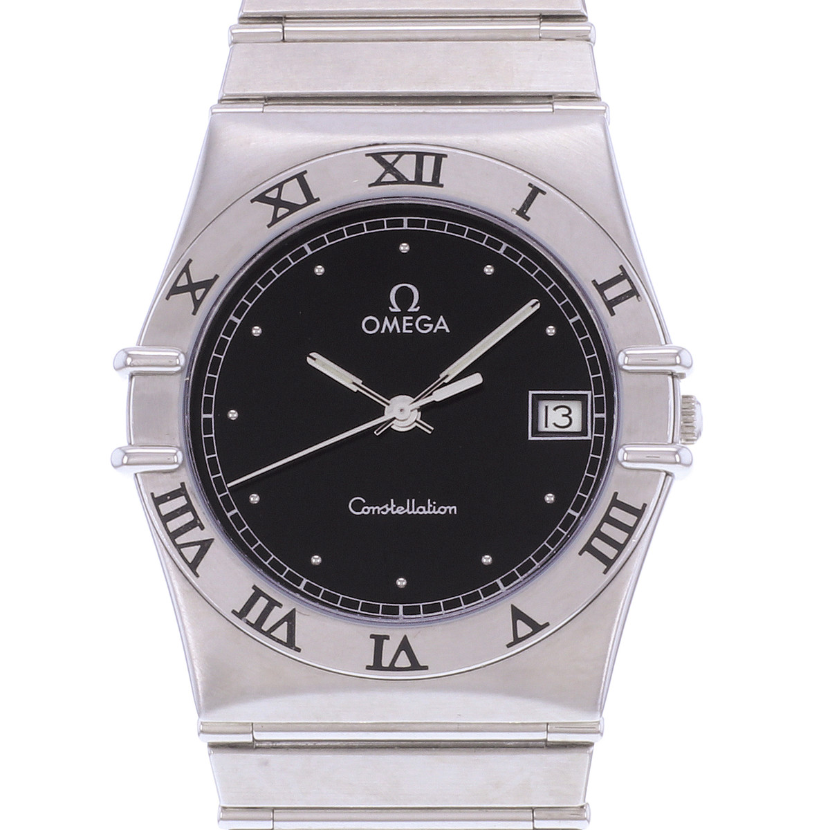 Montre d'occasion OMEGA Constellation femme quartz bracelet acier - vue D1