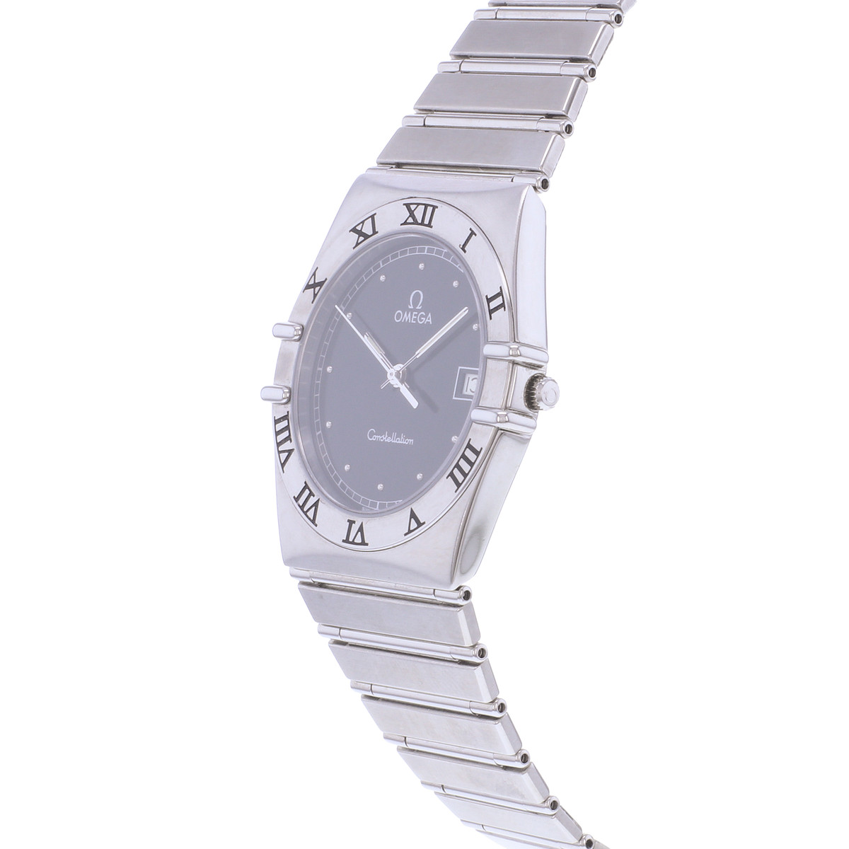 Montre d'occasion OMEGA Constellation femme quartz bracelet acier - vue D2