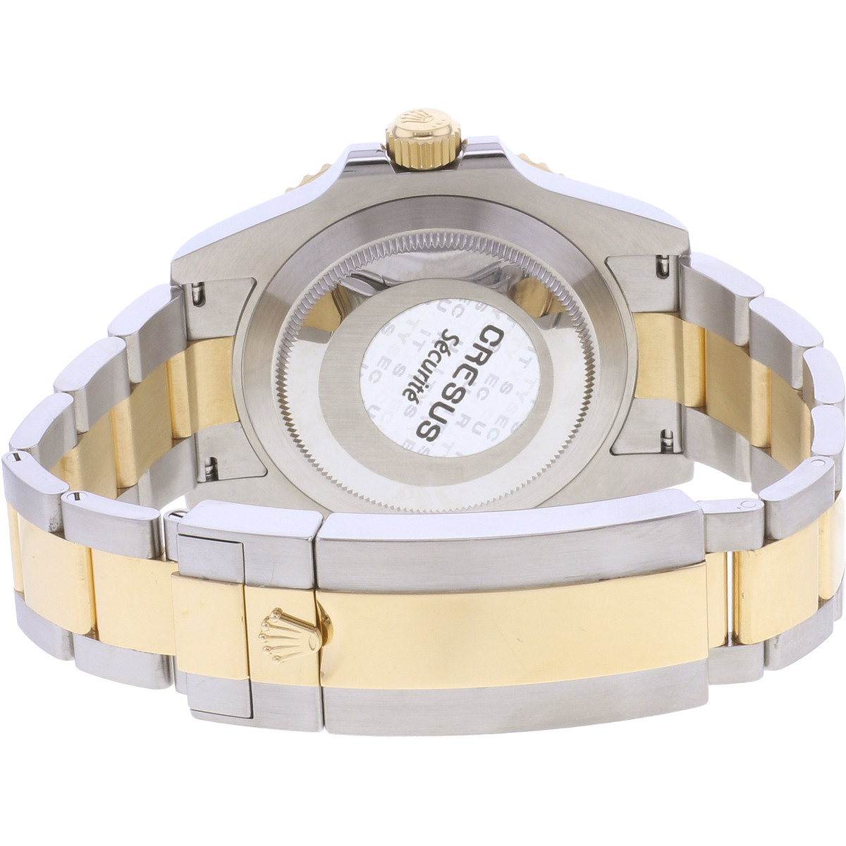 Montre d'occasion ROLEX Submariner Date homme mouvement automatique certifié (cosc) bracelet or jaune 750/000 et acier - vue 3