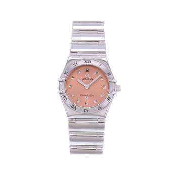 Pre-owned OMEGA Constellation women's quartz watch with steel bracelet