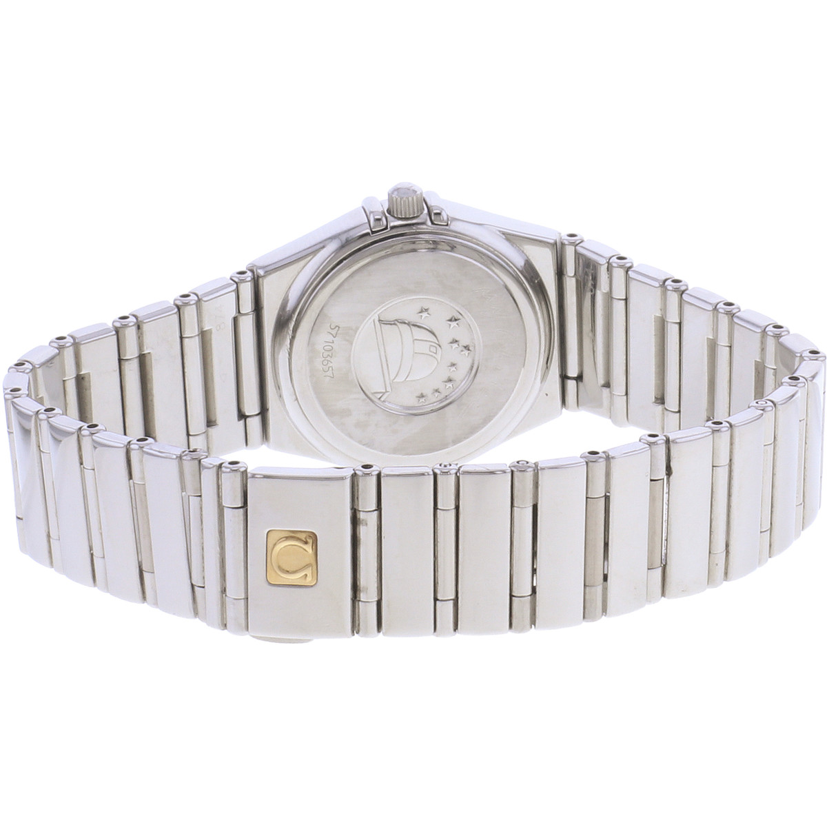 Montre d'occasion OMEGA Constellation femme quartz bracelet acier - vue 3