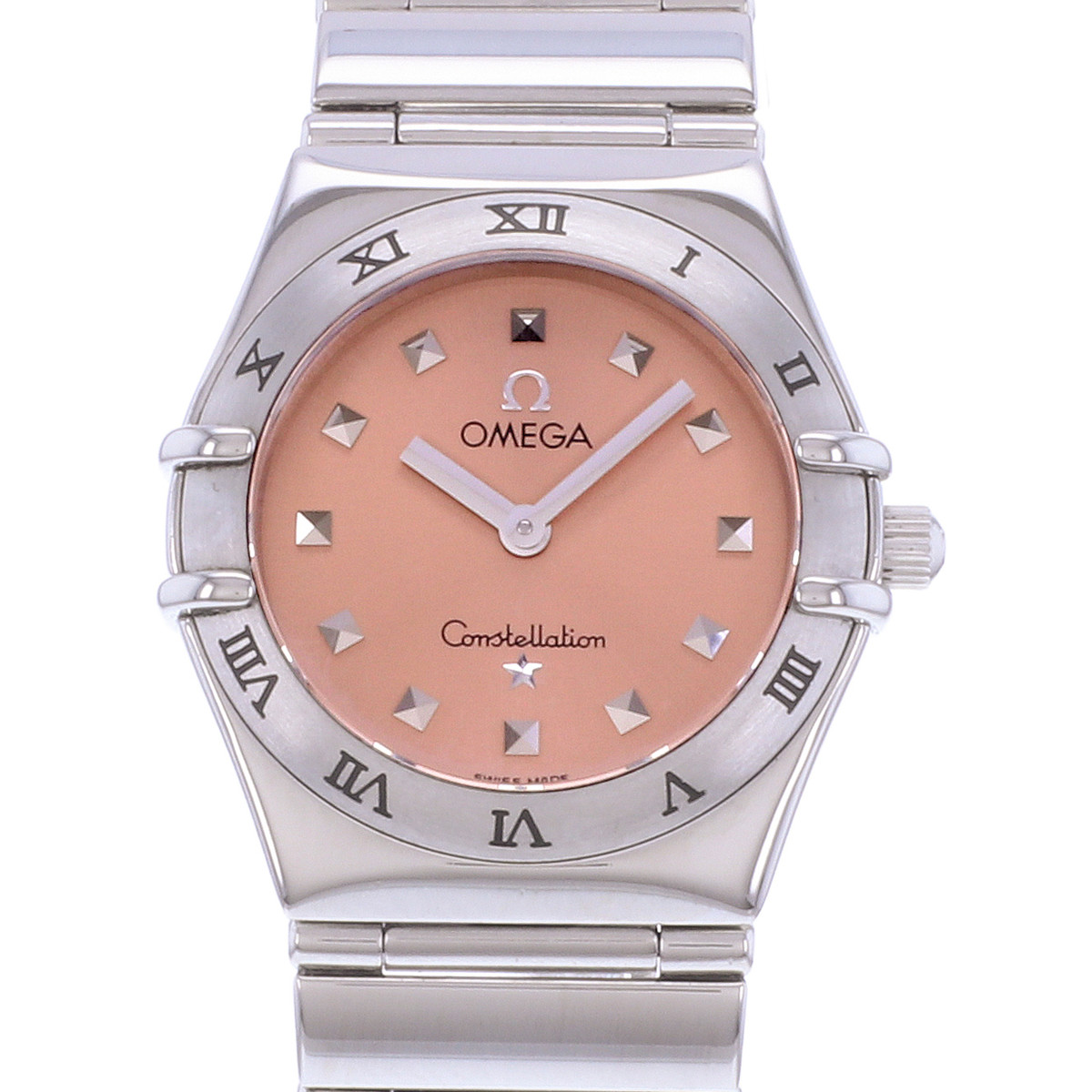 Montre d'occasion OMEGA Constellation femme quartz bracelet acier - vue D1
