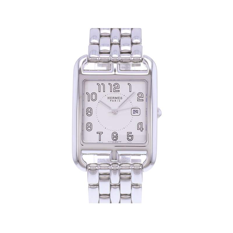 Montre d'occasion HERMES Cape Cod GM femme quartz bracelet acier - vue 1