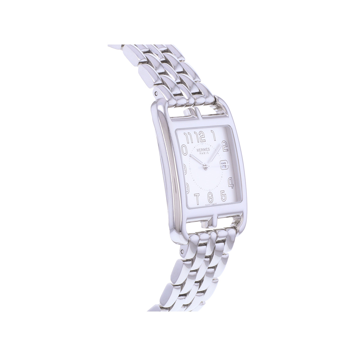 Montre d'occasion HERMES Cape Cod GM femme quartz bracelet acier - vue 2