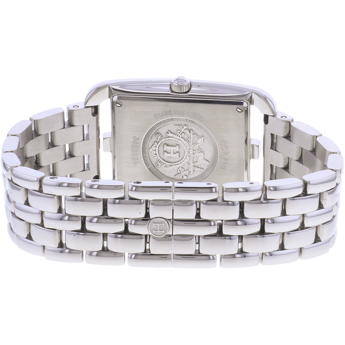Montre d'occasion HERMES Cape Cod GM femme quartz bracelet acier - vue 3