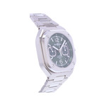 Montre d'occasion BELL & ROSS BR-05 Chrono Green Steel homme automatique bracelet acier - vue 2