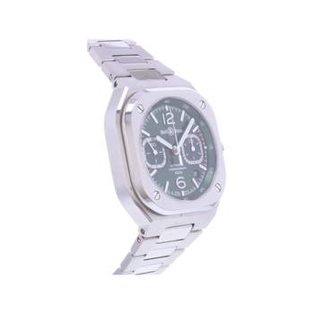 Montre d'occasion BELL & ROSS BR-05 Chrono Green Steel homme automatique bracelet acier
