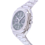 Montre d'occasion BELL & ROSS BR-05 Chrono Green Steel homme automatique bracelet acier - vue D2