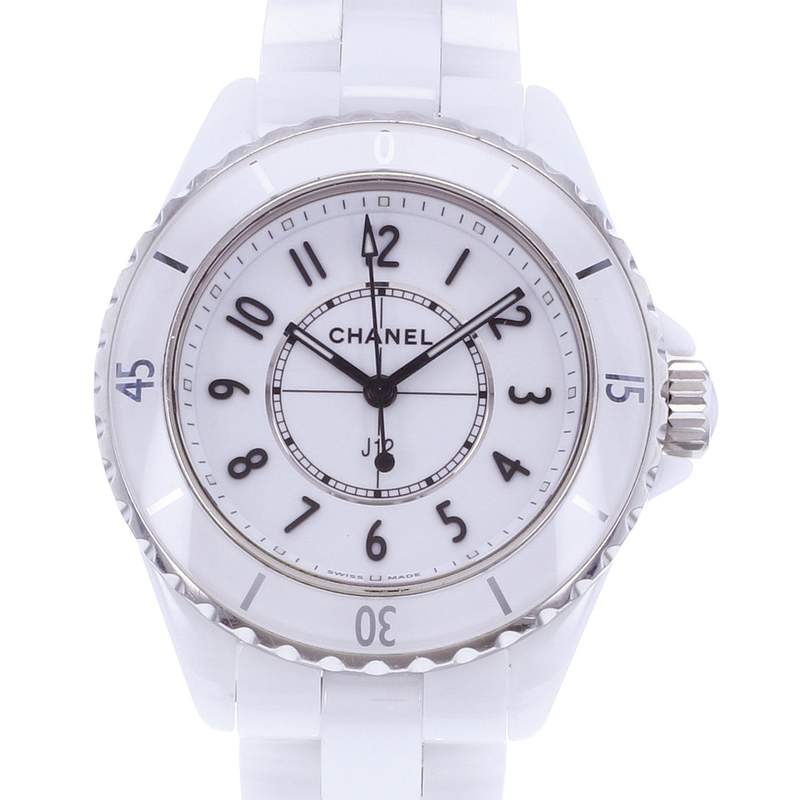 Montre d'occasion CHANEL J12 33 mm femme quartz bracelet céramique - vue D1