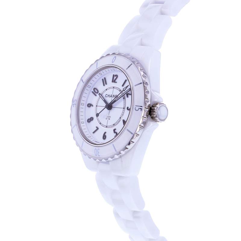 Montre d'occasion CHANEL J12 33 mm femme quartz bracelet céramique - vue D2