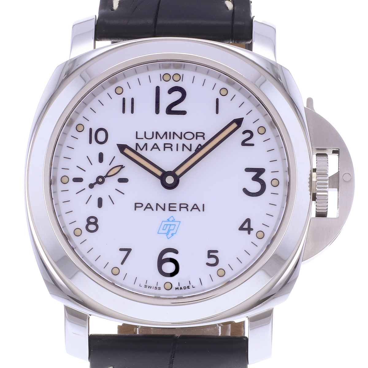 Montre d'occasion PANERAI Luminor Marina Logo 3 Days homme mécanique bracelet cuir cresus - vue D1