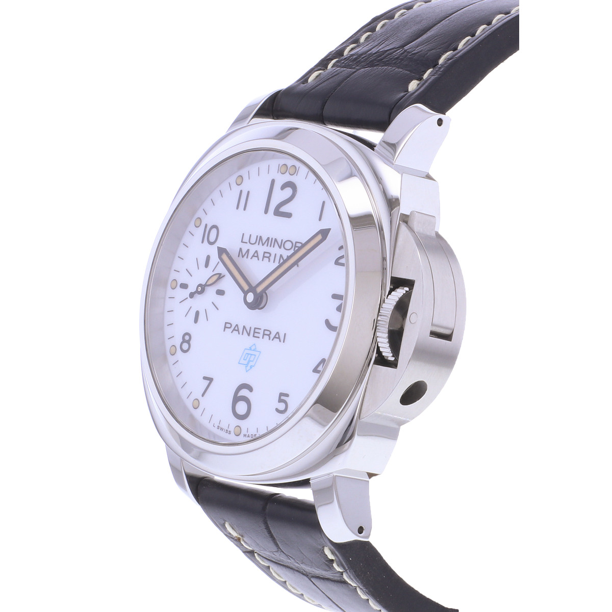 Montre d'occasion PANERAI Luminor Marina Logo 3 Days homme mécanique bracelet cuir cresus - vue D2