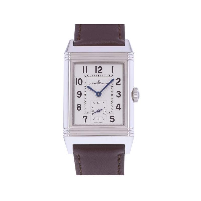 Montre d'occasion JAEGER LECOULTRE Reverso Classique Small Second homme mécanique bracelet cuir cresus - vue 1
