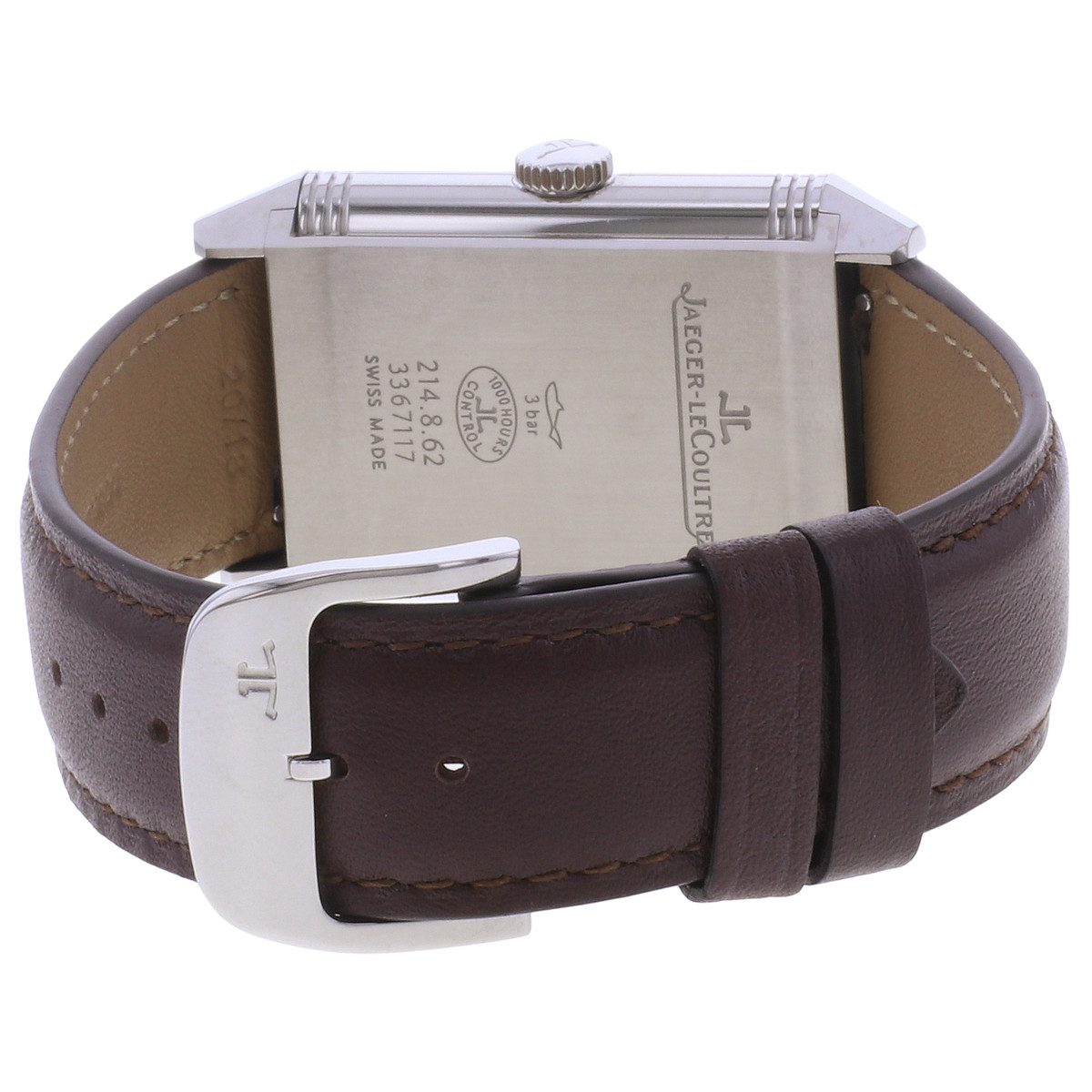 Montre d'occasion JAEGER LECOULTRE Reverso Classique Small Second homme mécanique bracelet cuir cresus - vue 3