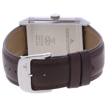 Montre d'occasion JAEGER LECOULTRE Reverso Classique Small Second homme mécanique bracelet cuir cresus
