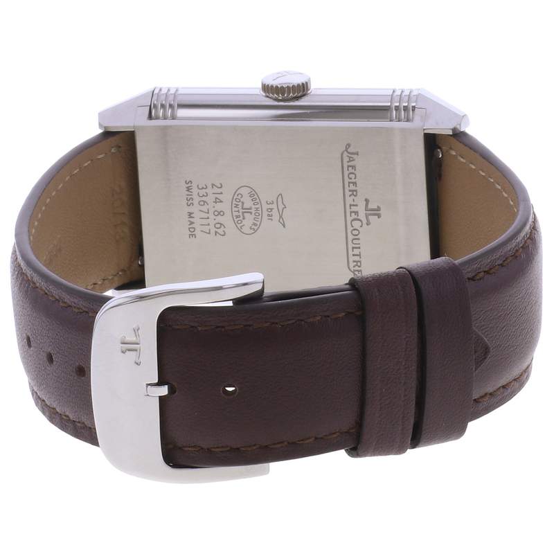 Montre d'occasion JAEGER LECOULTRE Reverso Classique Small Second homme mécanique bracelet cuir cresus - vue 3