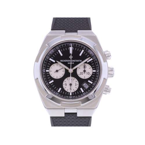 Montre d'occasion VACHERON CONSTANTIN Overseas Chronographe Panda homme mouvement automatique certifié (cosc) bracelet acier