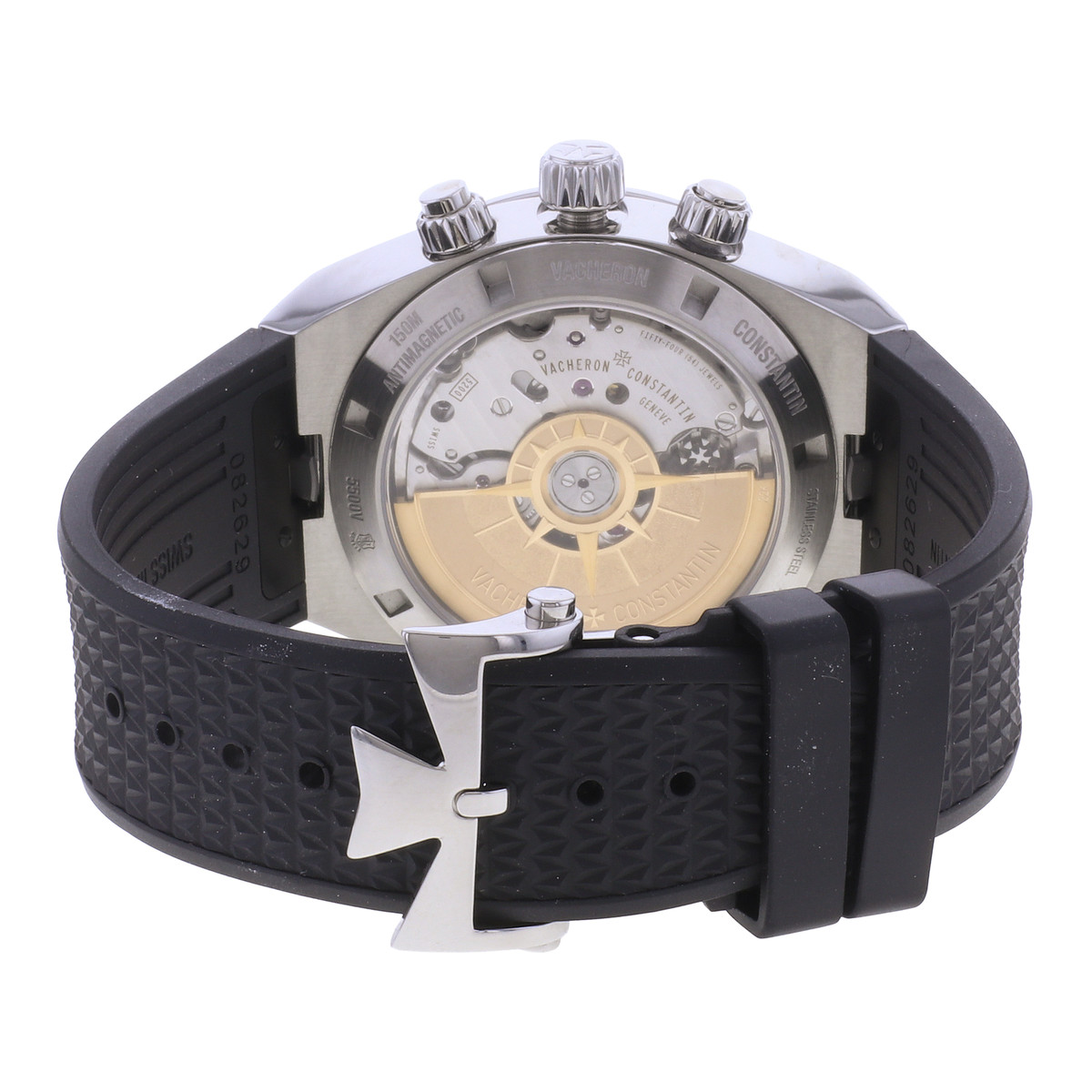 Montre d'occasion VACHERON CONSTANTIN Overseas Chronographe Panda homme mouvement automatique certifié (cosc) bracelet acier - vue 3