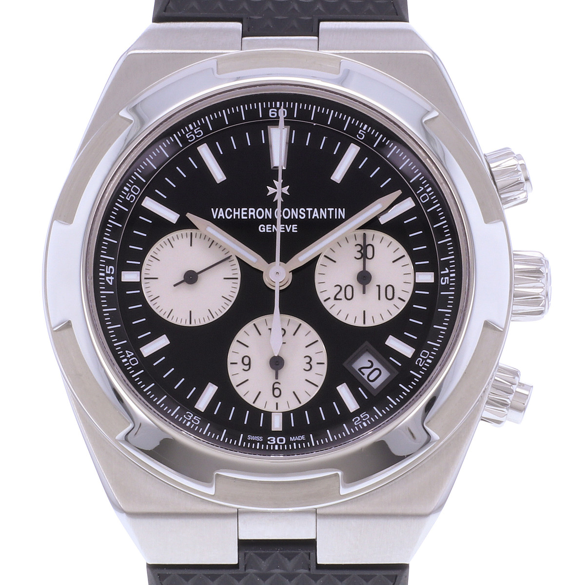 Montre d'occasion VACHERON CONSTANTIN Overseas Chronographe Panda homme mouvement automatique certifié (cosc) bracelet acier - vue D1