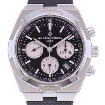 Montre d'occasion VACHERON CONSTANTIN Overseas Chronographe Panda homme mouvement automatique certifié (cosc) bracelet acier