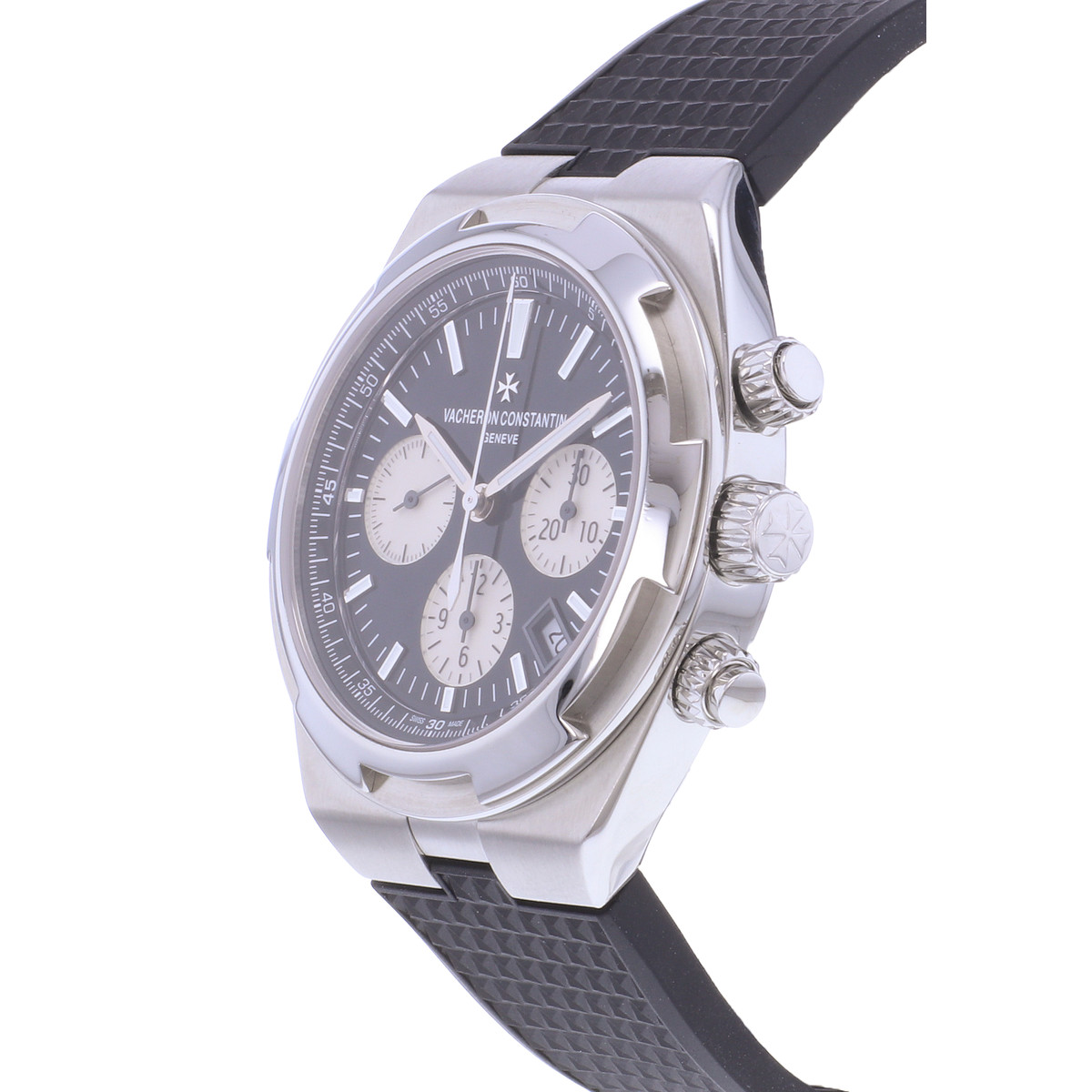 Montre d'occasion VACHERON CONSTANTIN Overseas Chronographe Panda homme mouvement automatique certifié (cosc) bracelet acier - vue D2