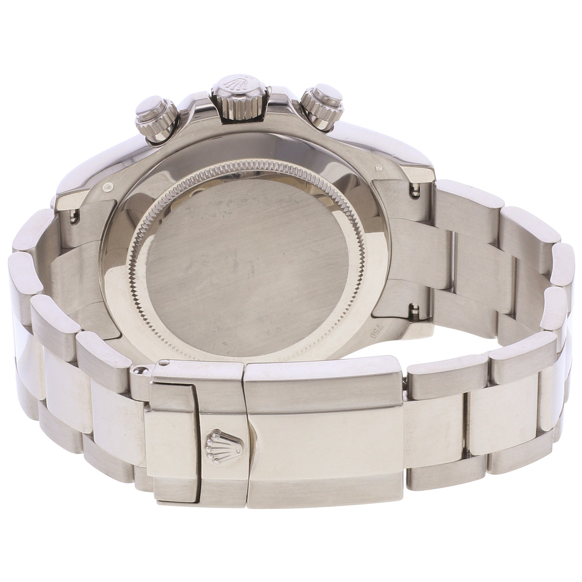 Montre d'occasion ROLEX Cosmograph Daytona homme mouvement automatique certifié (cosc) bracelet or blanc 750/000 - vue 3