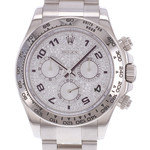 Montre d'occasion ROLEX Cosmograph Daytona homme mouvement automatique certifié (cosc) bracelet or blanc 750/000 - vue D1