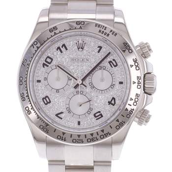 Montre d'occasion ROLEX Cosmograph Daytona homme mouvement automatique certifié (cosc) bracelet or blanc 750/000