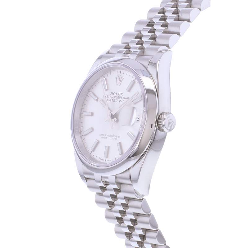 Montre d'occasion ROLEX DateJust 36 homme mouvement automatique certifié (cosc) bracelet acier - vue D2