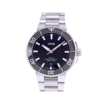 Tweedehands ORIS Aquis Date herenhorloge, automatisch, met stalen armband