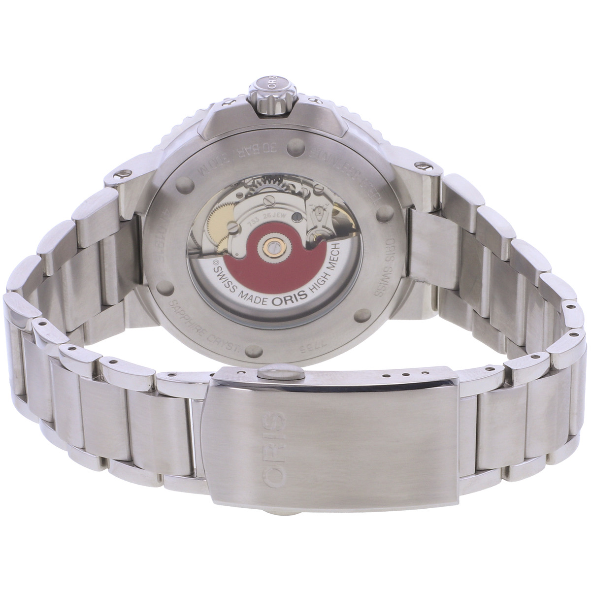 Montre d'occasion ORIS Aquis Date homme automatique bracelet acier - vue 3