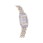 Montre d'occasion CARTIER Panthère Moyen Modèle femme quartz bracelet or jaune 750/000 et acier - vue 2