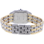 Montre d'occasion CARTIER Panthère Moyen Modèle femme quartz bracelet or jaune 750/000 et acier - vue 3