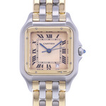 Montre d'occasion CARTIER Panthère Moyen Modèle femme quartz bracelet or jaune 750/000 et acier - vue D1