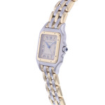 Montre d'occasion CARTIER Panthère Moyen Modèle femme quartz bracelet or jaune 750/000 et acier - vue D2
