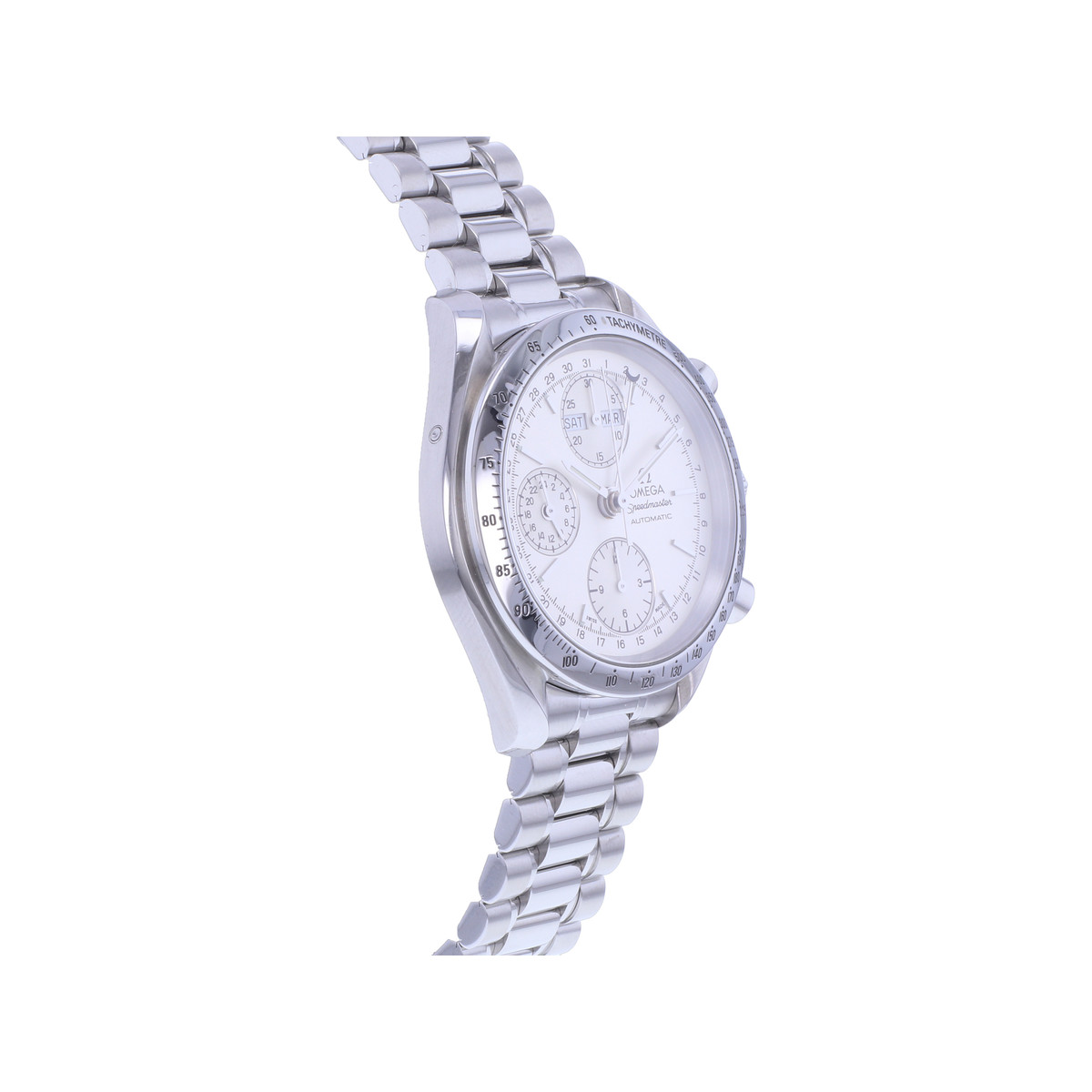 Montre d'occasion OMEGA Speedmaster Day-Date homme automatique bracelet acier - vue 2