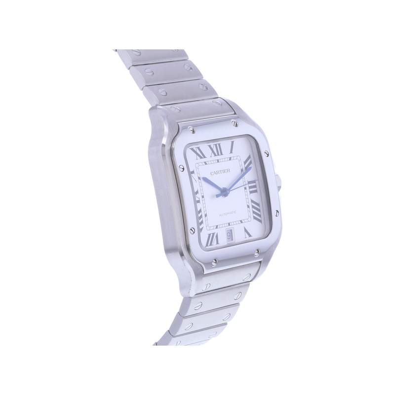 Montre d'occasion CARTIER Santos Grand Modèle homme automatique bracelet acier - vue 2