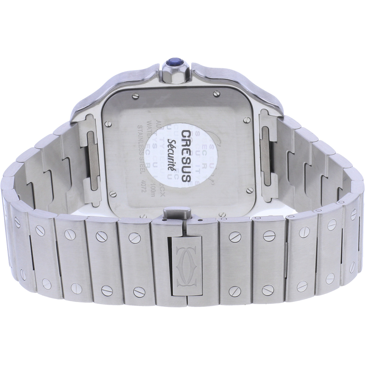 Montre d'occasion CARTIER Santos Grand Modèle homme automatique bracelet acier - vue 3