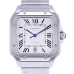 Montre d'occasion CARTIER Santos Grand Modèle homme automatique bracelet acier - vue D1