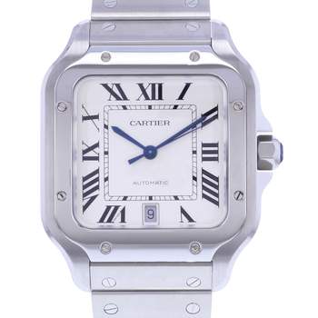 Montre d'occasion CARTIER Santos Grand Modèle homme automatique bracelet acier
