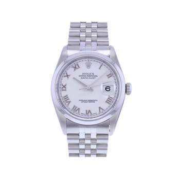 Montre d'occasion ROLEX DateJust 36 homme mouvement automatique certifié (cosc) bracelet acier