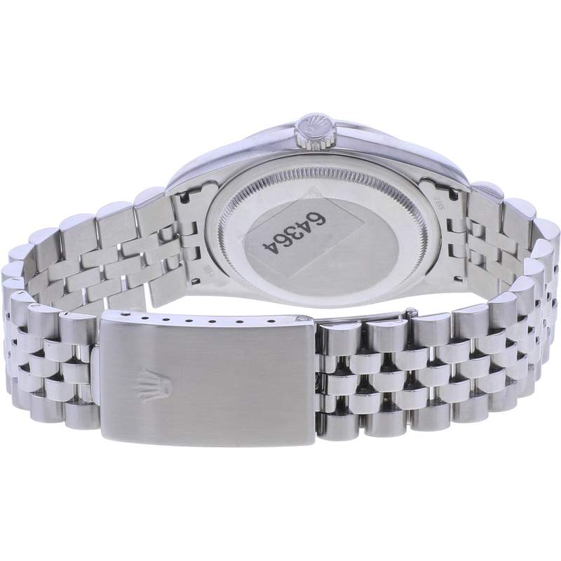Montre d'occasion ROLEX DateJust 36 homme mouvement automatique certifié (cosc) bracelet acier - vue 3